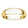 10k Yellow Gold 5mm Half Round Tapered Band, Size 10