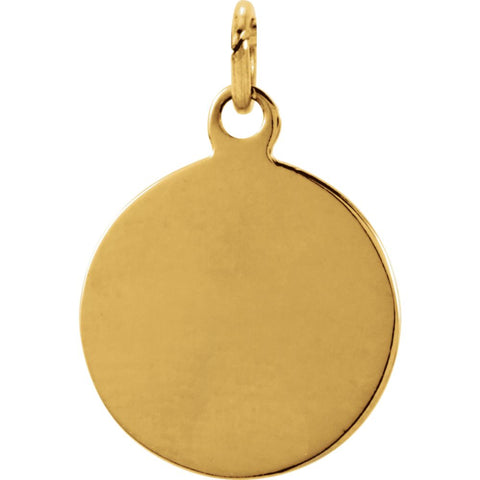 14k Yellow Gold 11.75mm St. Christopher Medal