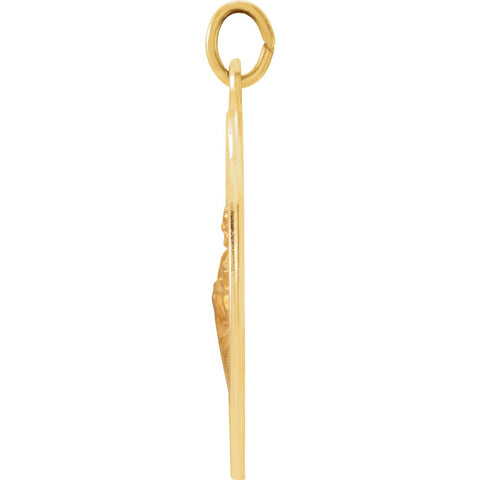 14k Yellow Gold 22mm Round St. Jude Thaddeus Medal
