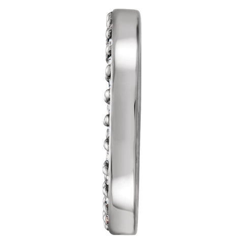 14k White Gold 6.9mm ID 1/8 CTW Diamond Earring Jackets