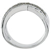14k White Gold Criss Cross Ring, Size 7