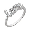 14k White Gold 1/6 ctw. Diamond Ring, Size 7