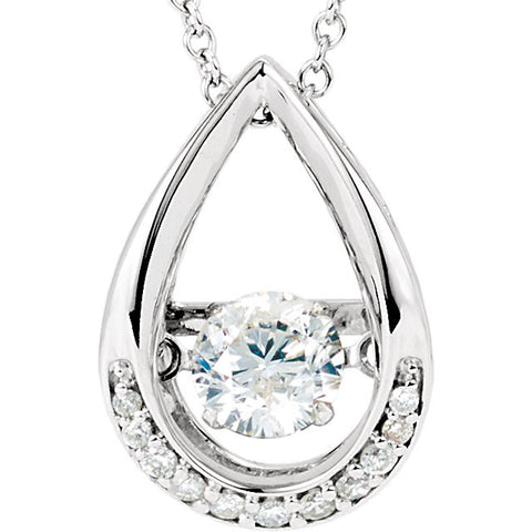 14k White Gold 1/8 CTW Diamond 18" Mystara® Necklace
