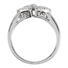 Sterling Silver .05 CTW Diamond Double Heart Design Ring Size 8