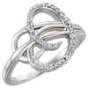 14k White Gold 1/6 ctw. Diamond Ring, Size 7