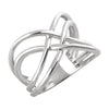 14k White Gold Freeform Ring, Size 7