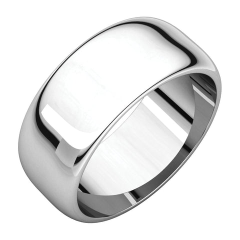 Sterling Silver 8mm Half Round Band, Size 6