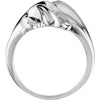 14k White Gold Freeform Ring, Size 6