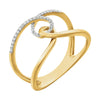 14k Yellow Gold 1/10 ctw. Diamond Ring, Size 7
