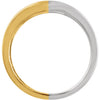 14K White & Yellow Gold Interlocking Loop Ring, Size 7
