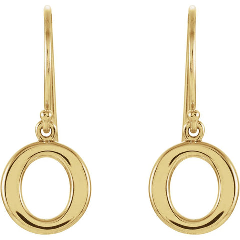 14k Yellow Gold Petite Circle Earrings