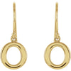 14k Yellow Gold Petite Circle Earrings