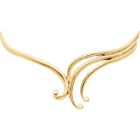 14k Yellow Gold 28x50mm Chain Trim