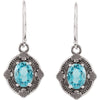Sterling Silver Swiss Blue Topaz Earrings