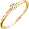 14k Yellow Gold 0.06 ctw. Diamond Ring, Size 7
