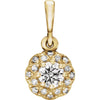 14k Yellow Gold 1/3 ctw. Diamond Halo-Style Pendant