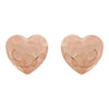 14k Rose Gold Hammered Heart Earrings