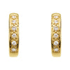 14k Yellow Gold 1/10 CTW Diamond Hoop Earrings