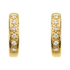 14k Yellow Gold 1/10 CTW Diamond Hoop Earrings