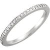 1/8 CTW Diamond Wedding Band for Matching Engagement Ring in 14k White Gold (Size 6 )