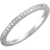 1/6 CTW Diamond Wedding Band for Matching Engagement Ring in 14k White Gold (Size 6 )