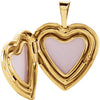 14k Yellow Gold 16x15.75mm Cross Heart Locket