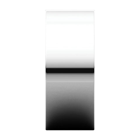 14k White Gold 8mm Flat Band, Size 9
