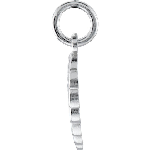 14k White Gold Angel Wing Charm with Jump Ring