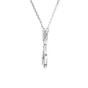 14k White Gold Letter "L" 1/8 CTW Diamond Initial 17" Necklace