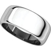 Sterling Silver 8mm Half Round Band, Size 6
