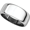 Sterling Silver 8mm Half Round Band, Size 5
