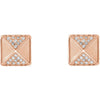 14k Rose Gold .10 CTW Diamond Accented Earrings