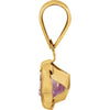 14k Yellow Gold February CZ Birthstone Pendant