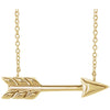 14k Yellow Gold Arrow 16-18-inch Necklace