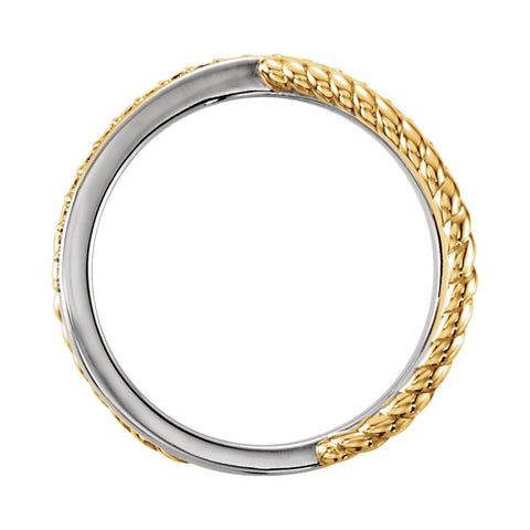 14K Yellow & White Gold 1/5 CTW Diamond Ring, Size 7
