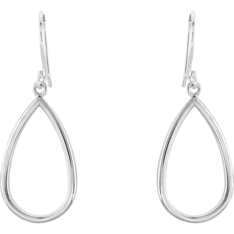 Sterling Silver Pear Shaped Earrings