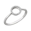 14k White Gold 1/10 ctw. Diamond Circle Ring, Size 7
