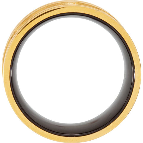 Immerse Plated Stainless Steel & Titanium Band, Size 8.5