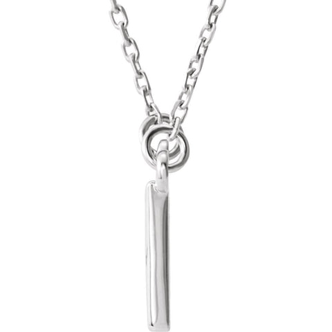 Sterling Silver Square 16.5" Necklace
