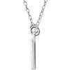 Sterling Silver Square 16.5" Necklace