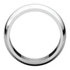 14k White Gold 8mm Half Round Edge Band, Size 10
