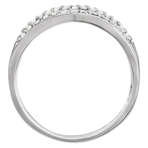 14k White Gold 3/8 CTW Diamond Ring, Size 7