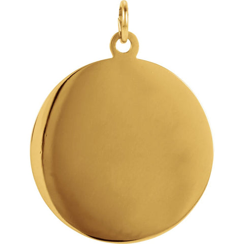 14k Yellow Gold 22mm Round St. Joseph Medal