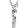 14k White Gold Diamond Infinity-Inspired 16" Necklace