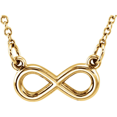 14k Yellow Gold Tiny Posh Infinity-Inspired 16-18" Necklace