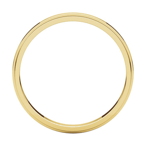 10k Yellow Gold 2.5mm Flat Edge Band, Size 11