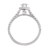 14k White Gold Aquamarine & 3/8 CTW Diamond Engagement Ring , Size 7