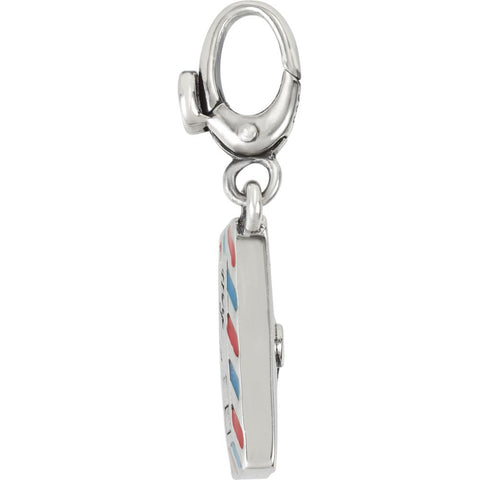 Sterling Silver Enamel Love Letter Envelope Charm