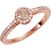 3/8 CTW Engagement Ring in 14k Rose Gold (Size 6 )