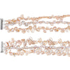 Sterling Silver 8-9mm Freshwater Keshi Multicolor 7.5-inch Bracelet